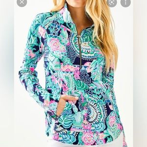 EUC Lilly Pulitzer edgewater popover in lookin sharp XL
